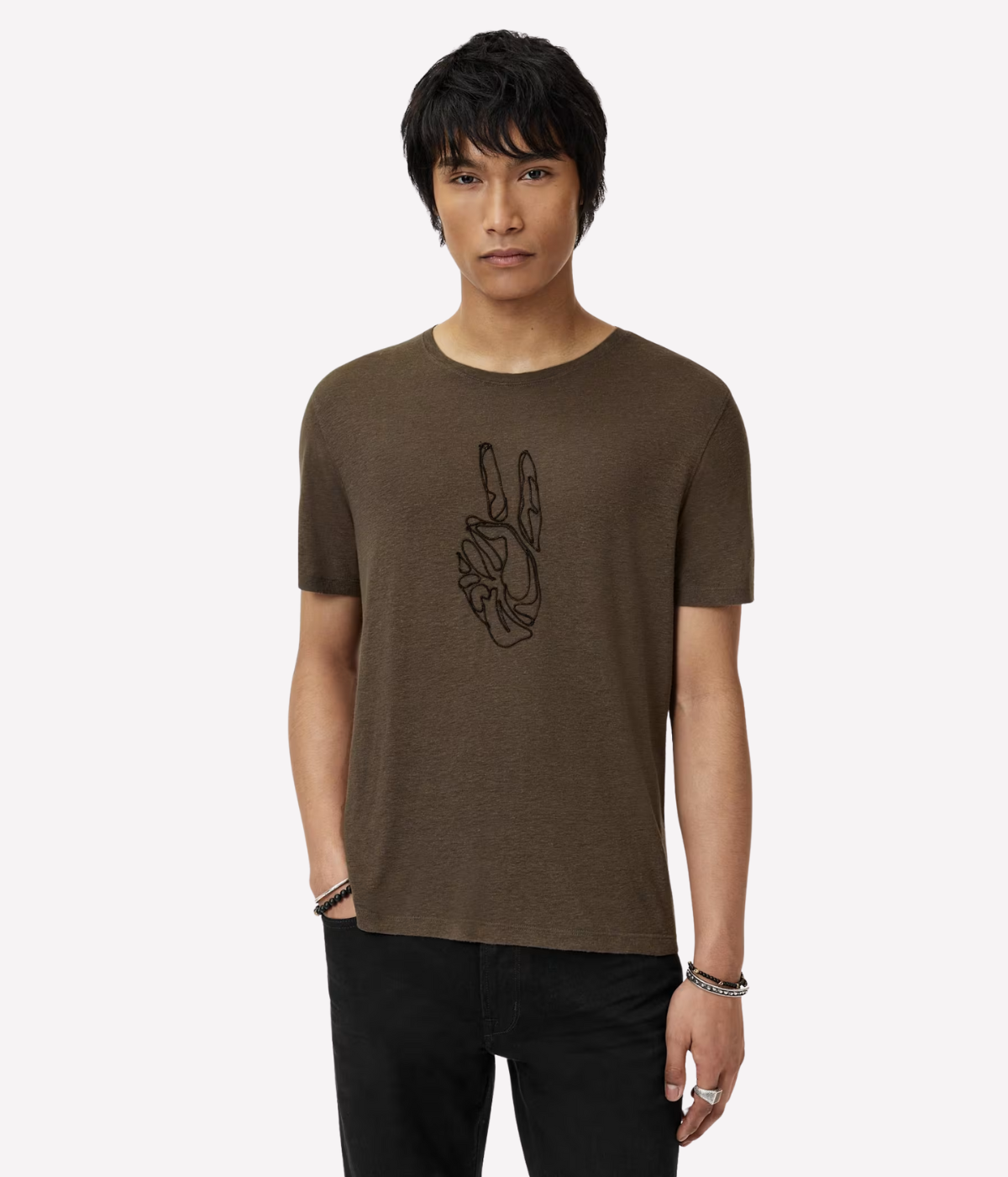 Short Sleeve Crew Tee in Teakwood