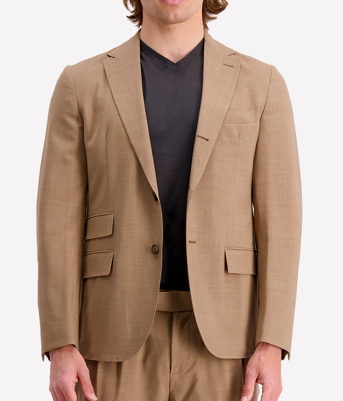 Single Breasted Jacket in Camel