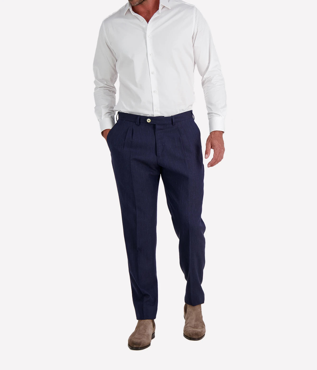 Single Breasted Suit Pant in Blue