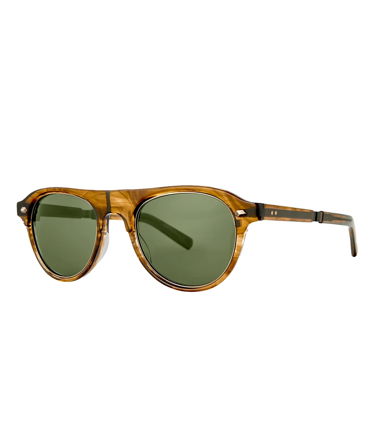 Stahl Sun 49 Sunglasses in Marbled Gold & Green