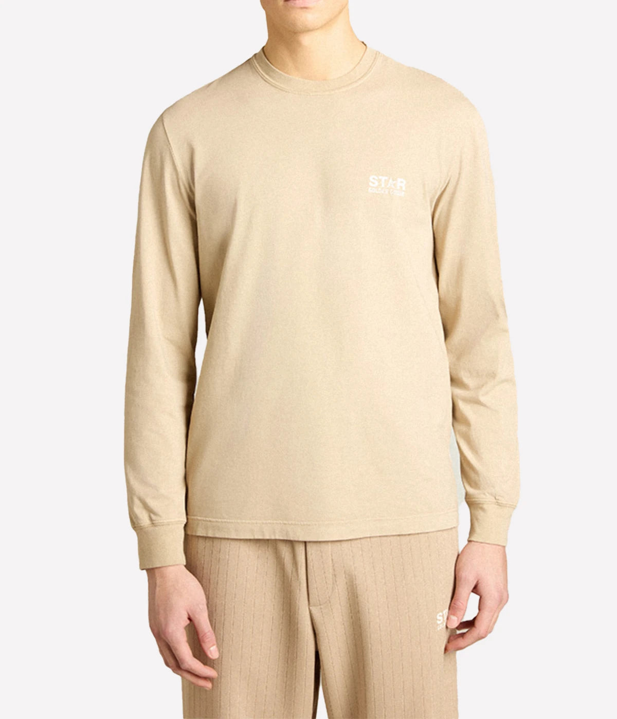 Star Logo Printed T-Shirt in Pale Khaki