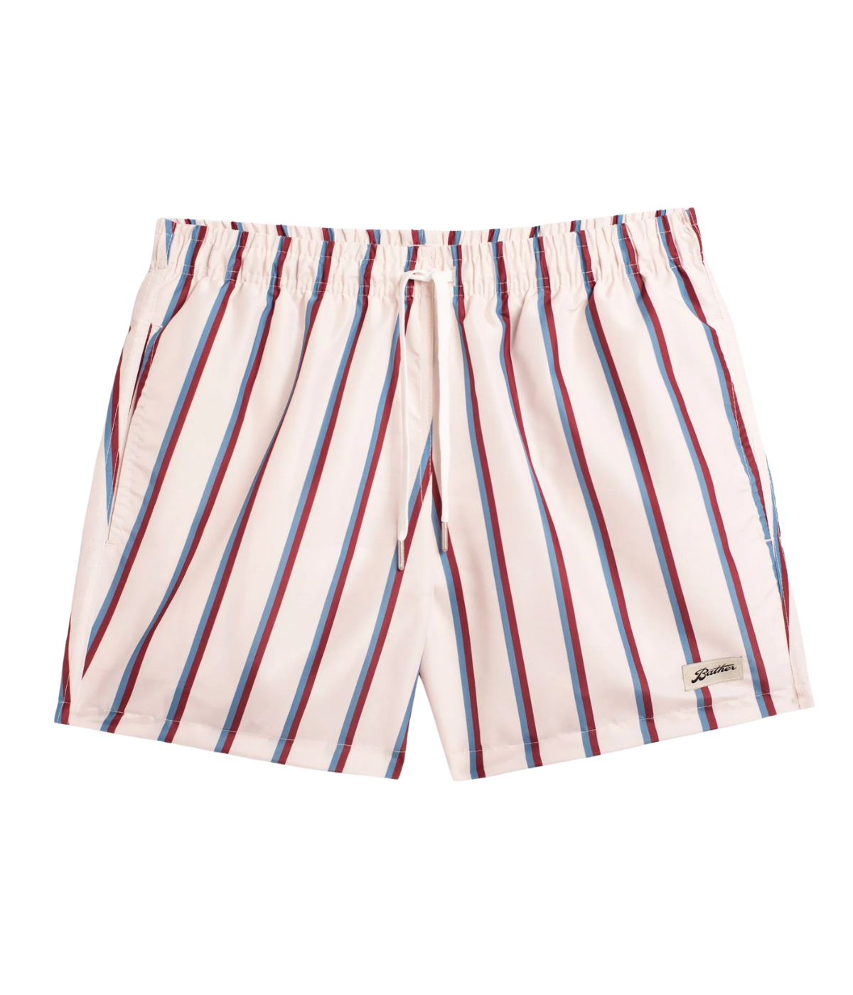 Stripe Swim Trunk in Red & Blue