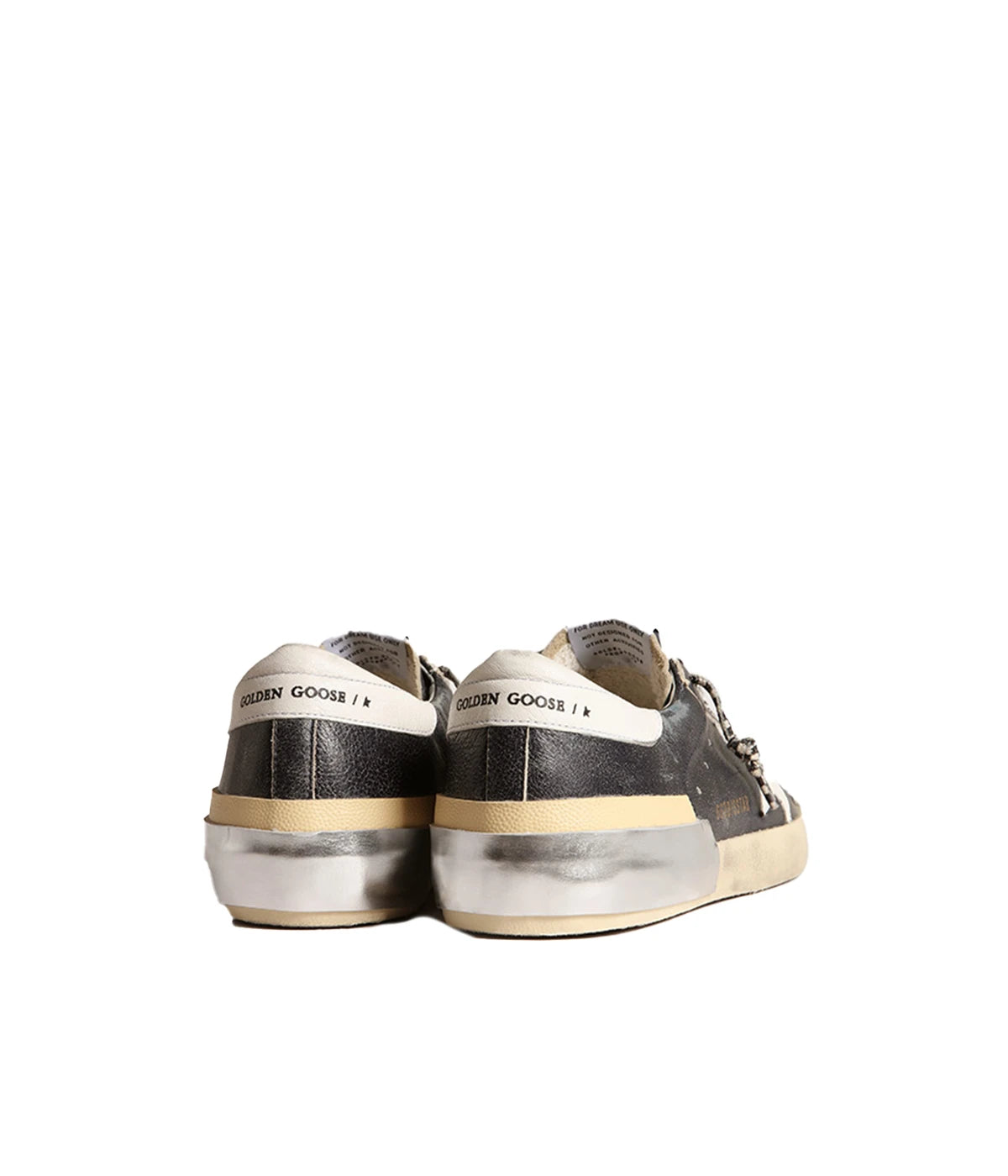 Super-Star Leather Multifoxing Sneaker in Dark Blue & White