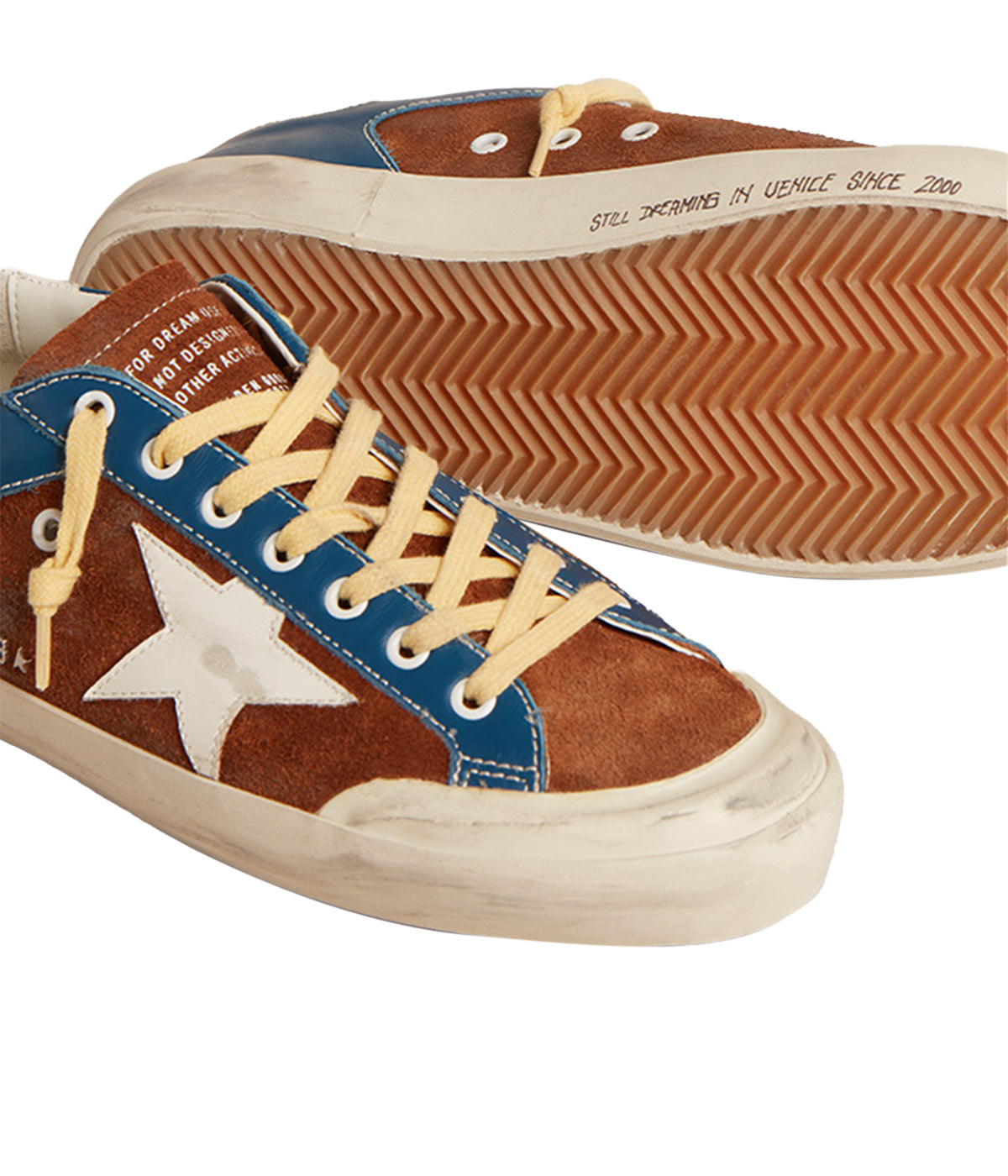 Super-Star Penstar Signature Foxing Sneaker in Brown, Bluette & White