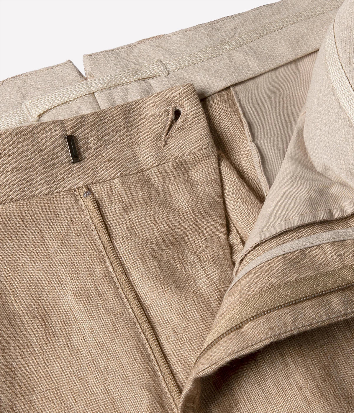 Tailored Single Pleat Trouser in Dune Melange