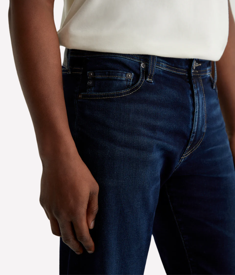Tellis Slim Fit Jeans in Dark Indigo, Empower Denim with Stretch for Comfort and Shape Retention