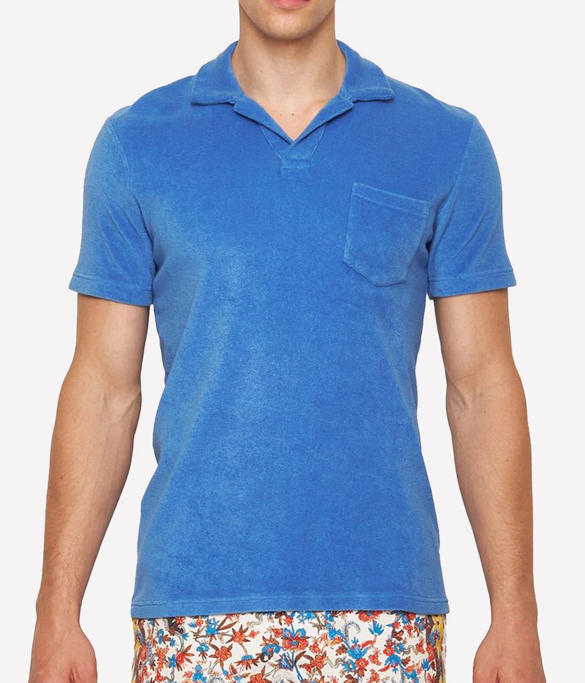 Terry Towling Polo in Tidal