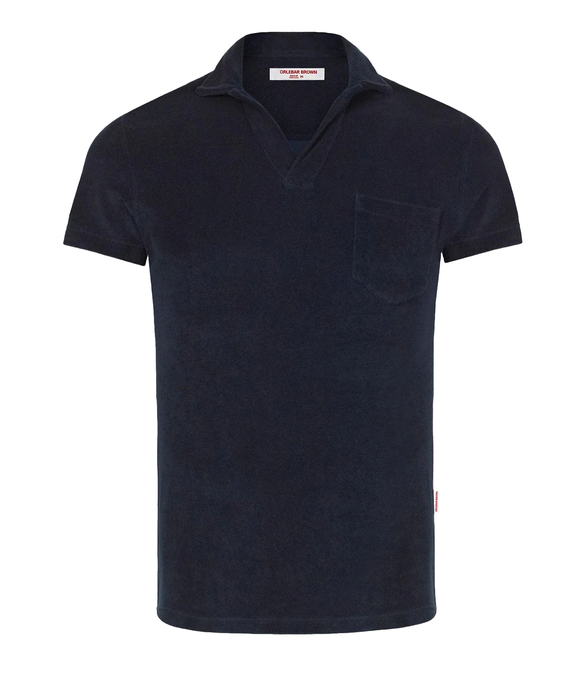 Terry Towelling Polo in Navy
