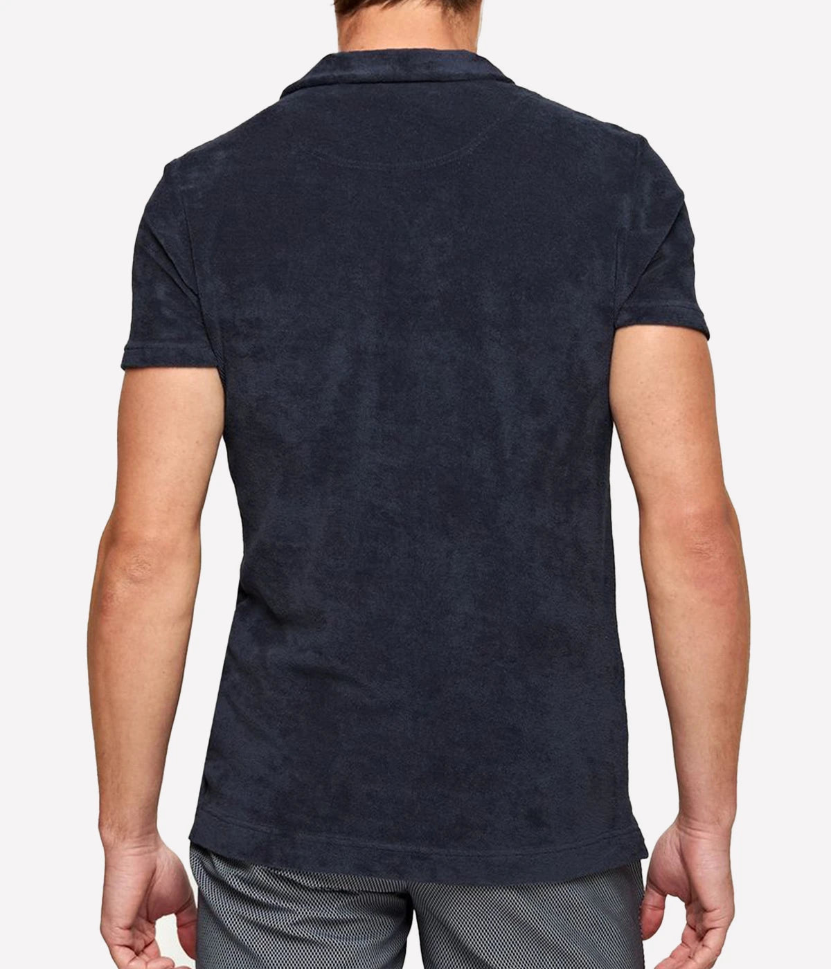 Terry Towelling Polo in Navy