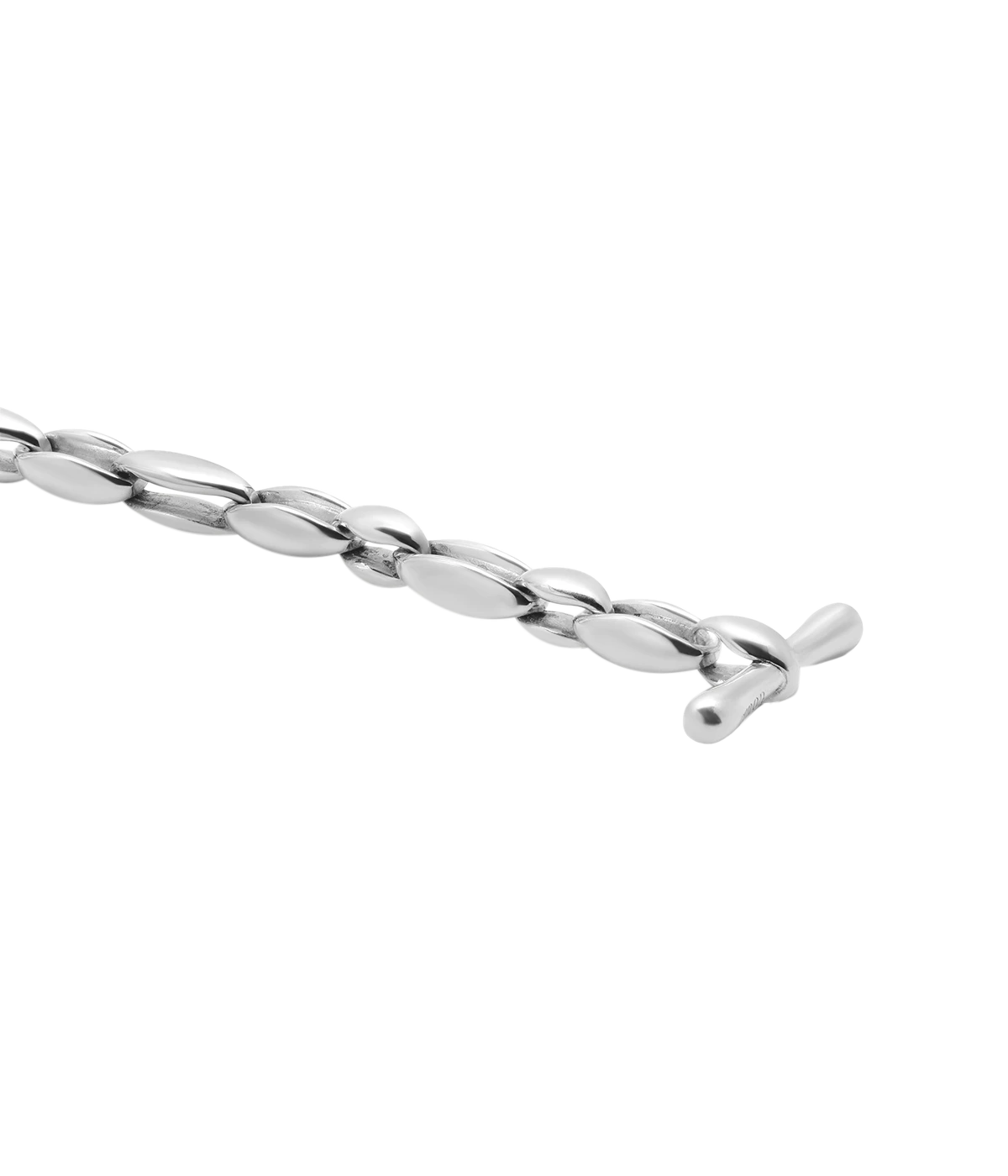 Bradoon Medium Mixed Link Bracelet in Sterling Silver
