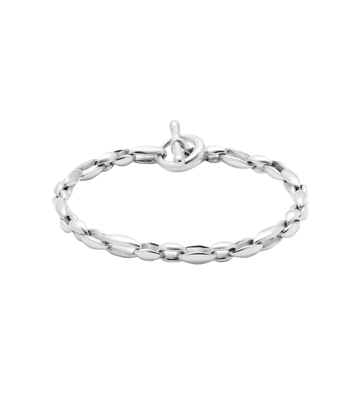 Bradoon Medium Mixed Link Bracelet in Sterling Silver