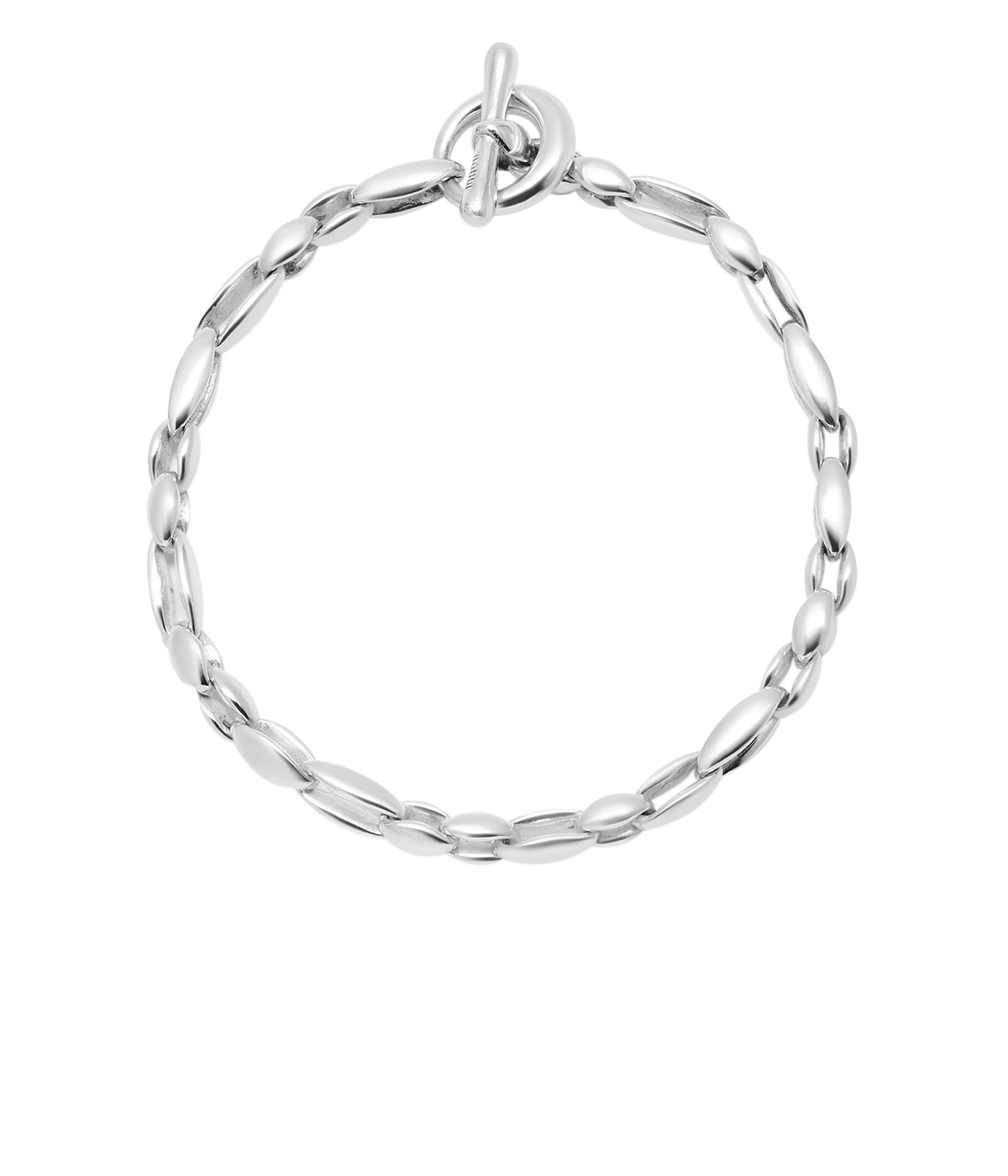 Bradoon Medium Mixed Link Bracelet in Sterling Silver