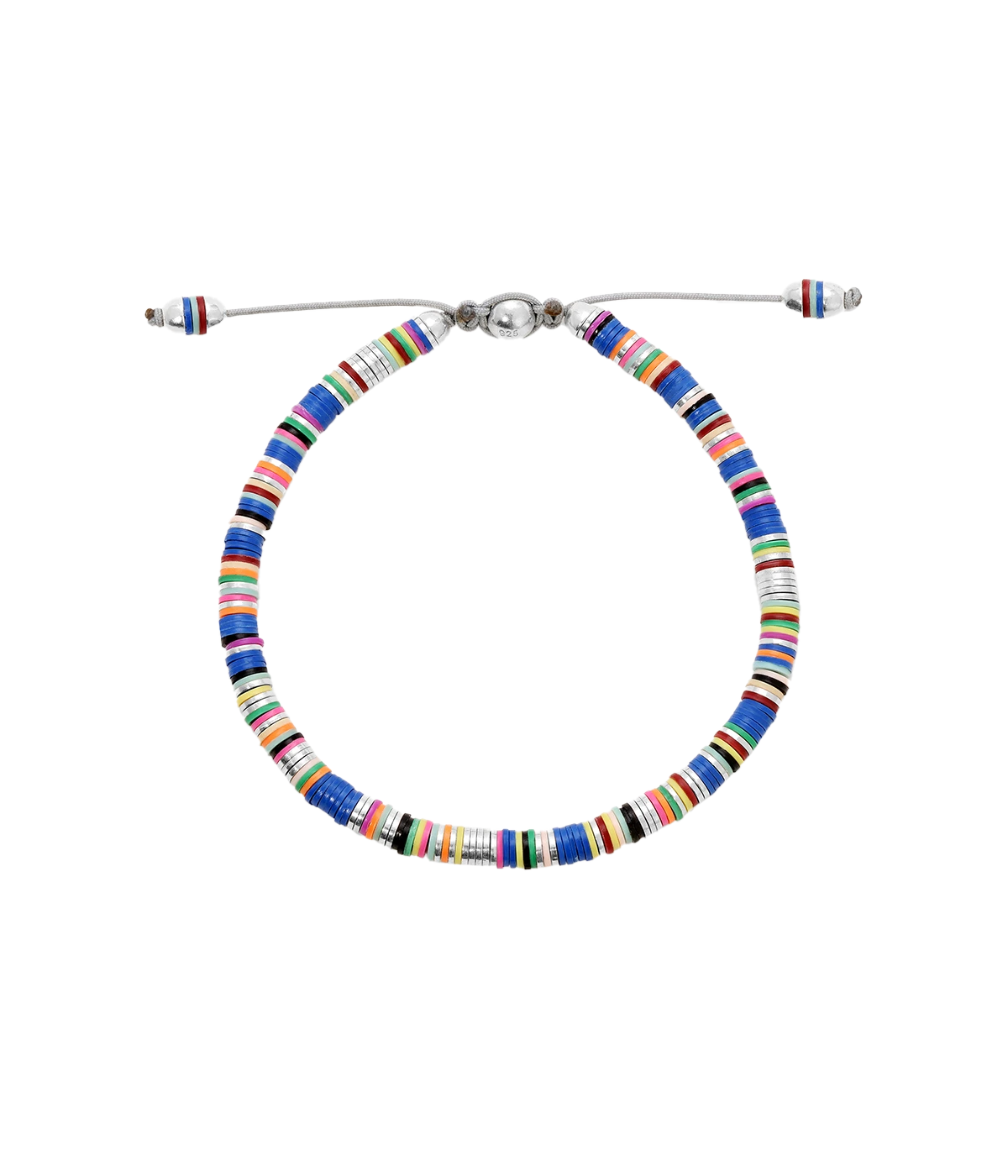 Malli African Disc Bracelet in Blue Mix
