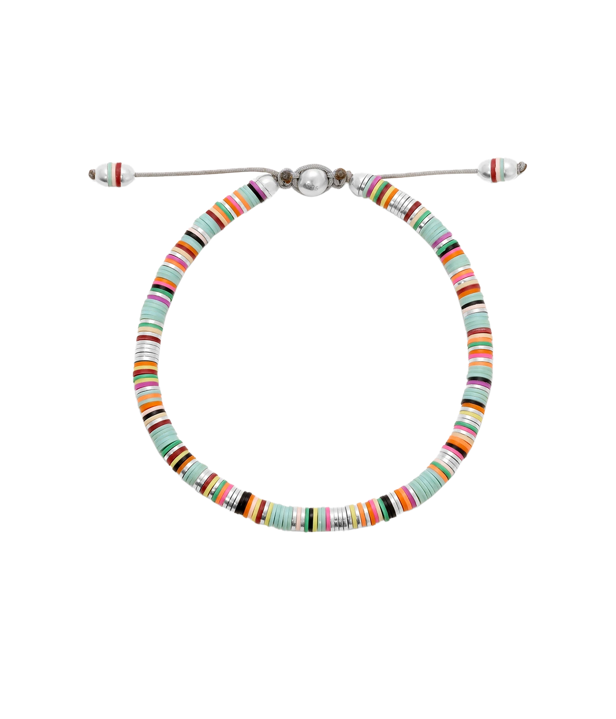 Malli African Disc Bracelet in Light Blue Mix
