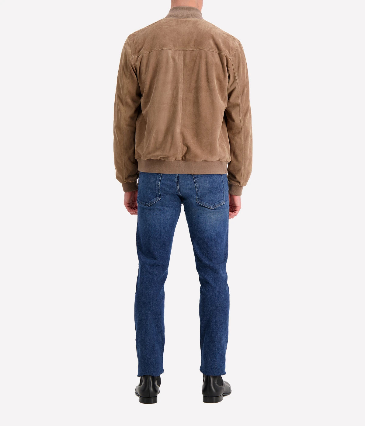 Valstar Reversible Valstarino Jacket featuring soft goat suede on one side and waterproof technical fabric on the other, with ribbed trims and two-way zipper.