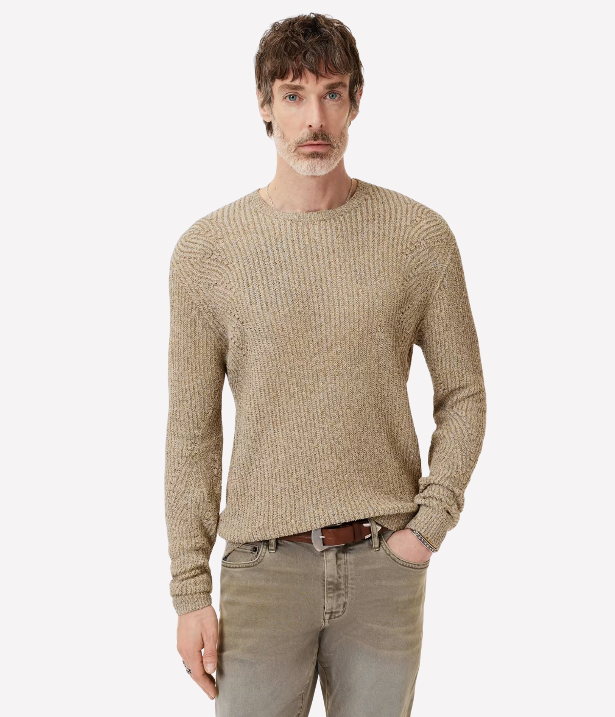 Vejano Regular Fit Crewneck in Cork