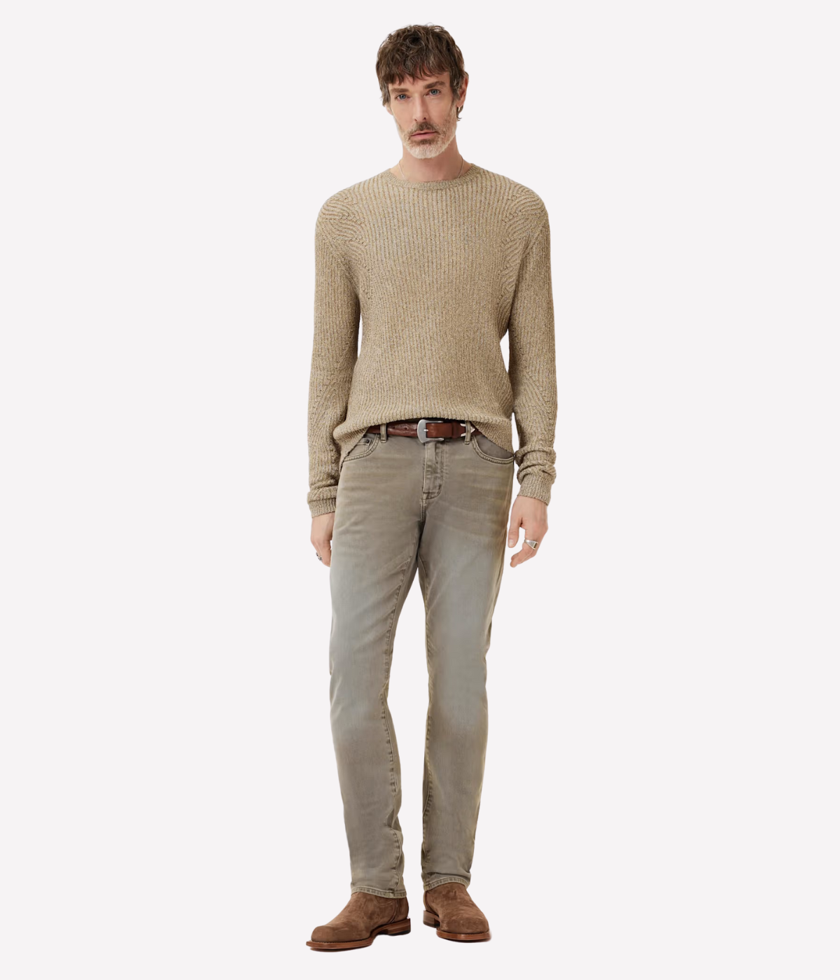 Vejano Regular Fit Crewneck in Cork