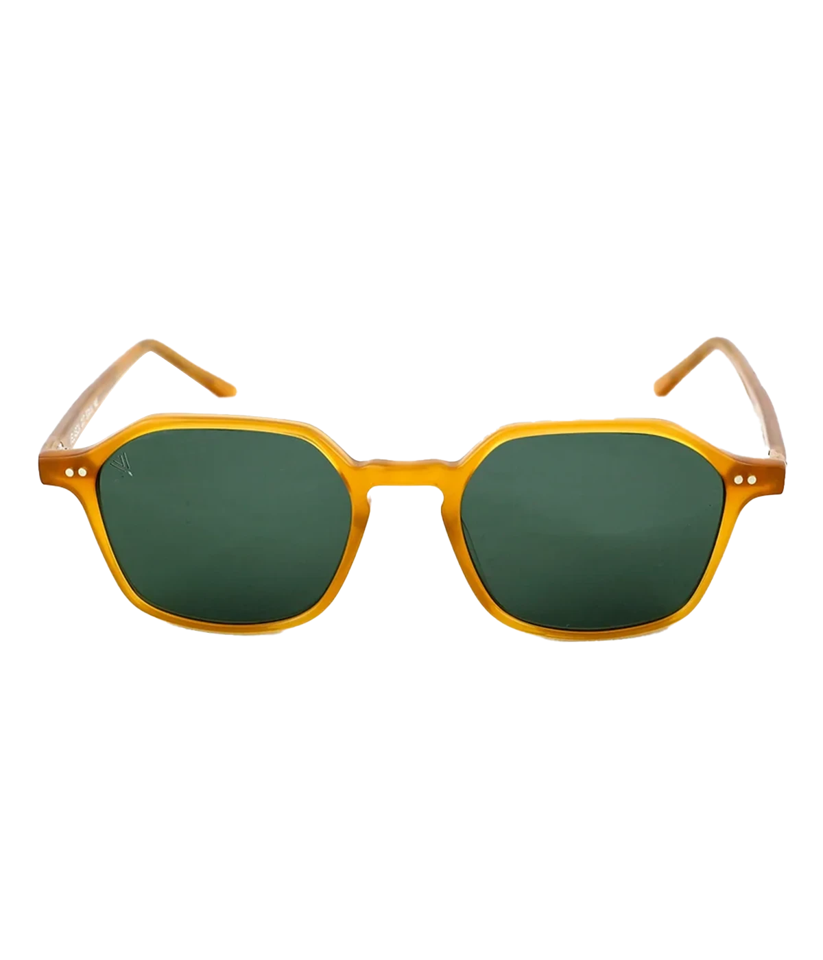 Velasca sunglasses in Yellow & Green, handcrafted in Italy from Mazzucchelli acetate. Featuring square frames, anti-reflective lenses, and 100% UV protection for a bold yet refined look.