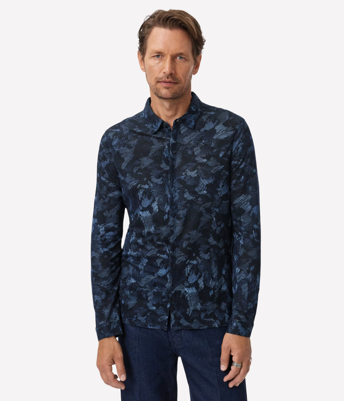 Vienne Regular Fit Long Sleeve Shirt in Cobalt