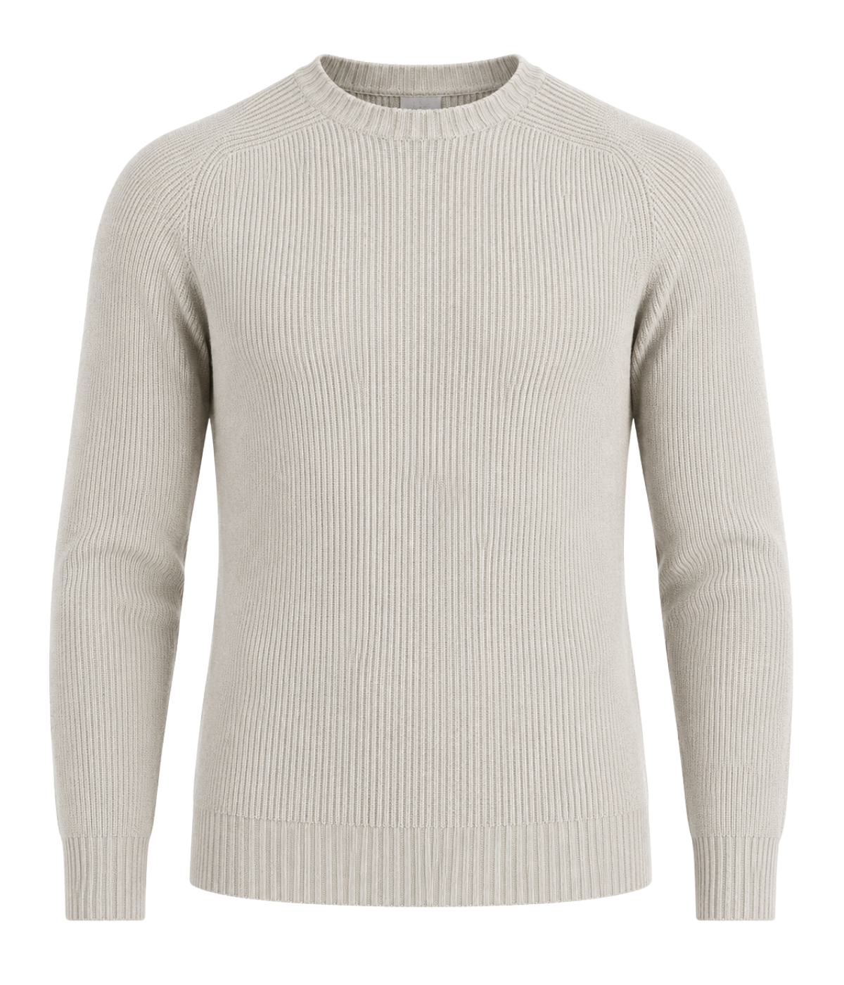 Textured Crew Longsleeve in TAUPE