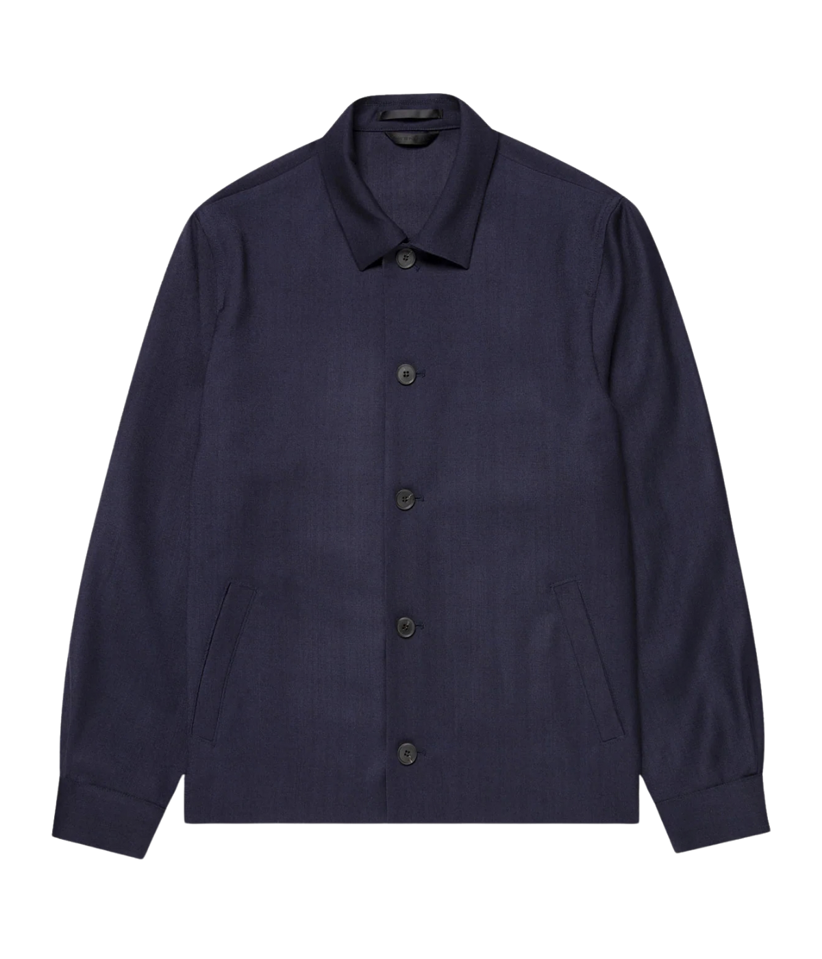 Wool Twill Jacket In Navy