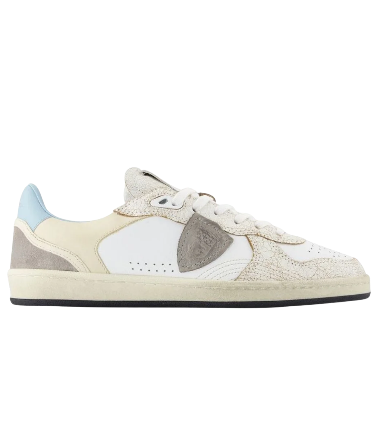 Pgal Low Man In Veau Crackle Blanc Ciel