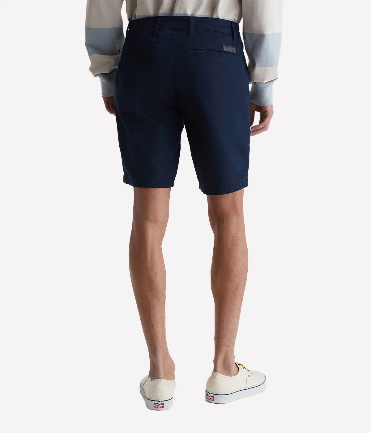 Back view of the AG Wanderer Shorts for men, featuring tailored back pockets and a streamlined, polished silhouette.