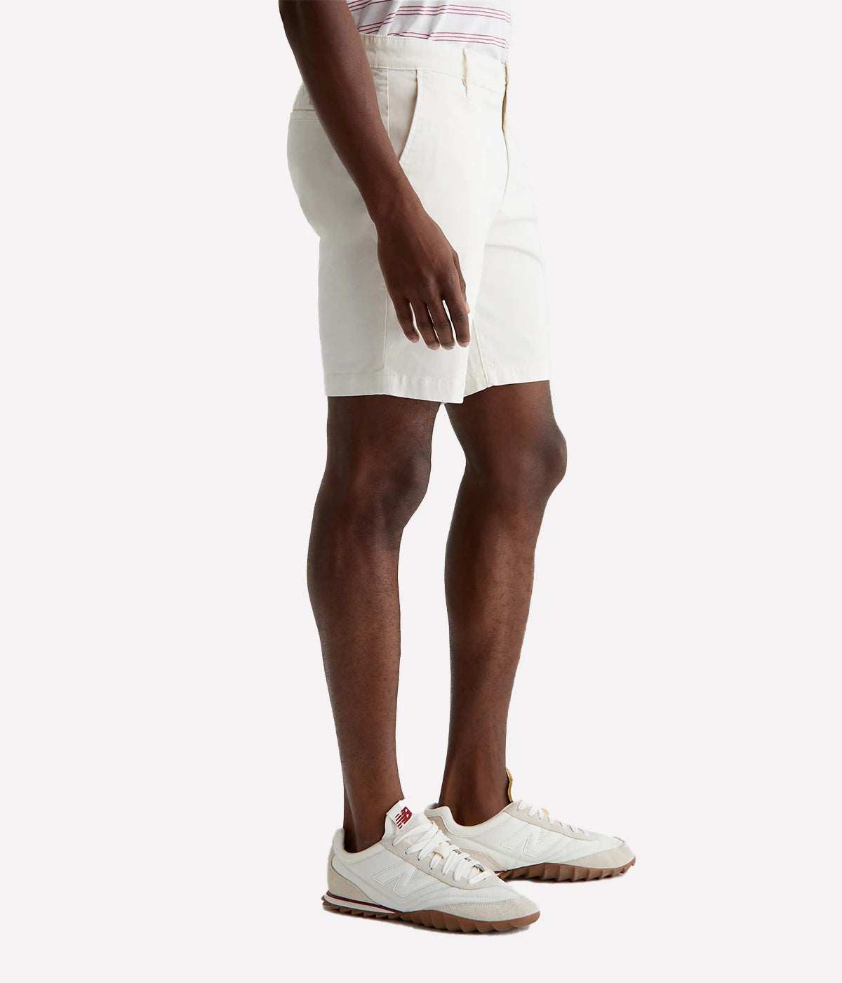 Side view of the AG Wanderer Shorts for men, highlighting the slim fit and subtle taper for a refined, modern look.