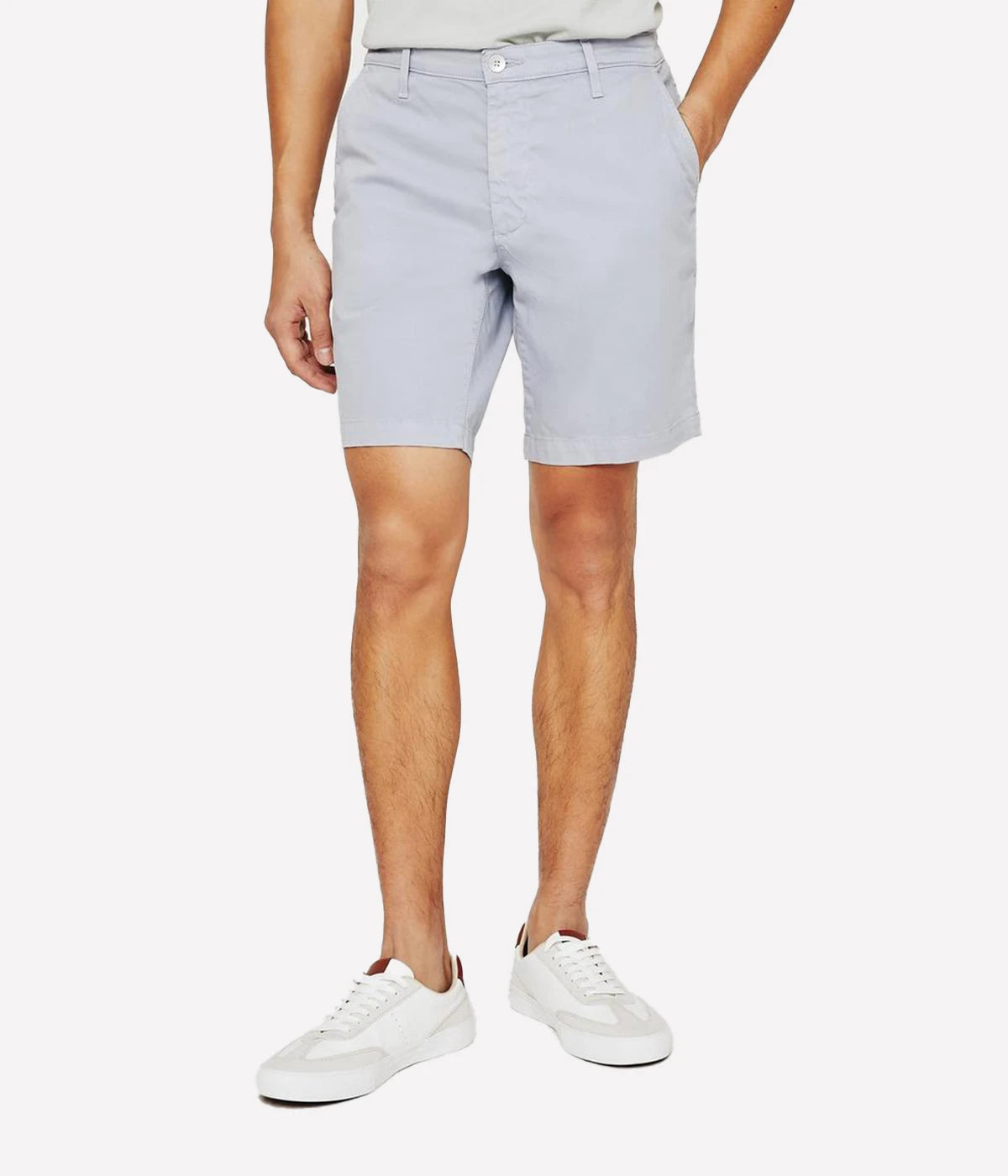 Front view of the AG Wanderer Shorts for men, showcasing a clean trouser-inspired design with a slim fit and slightly tapered legs.