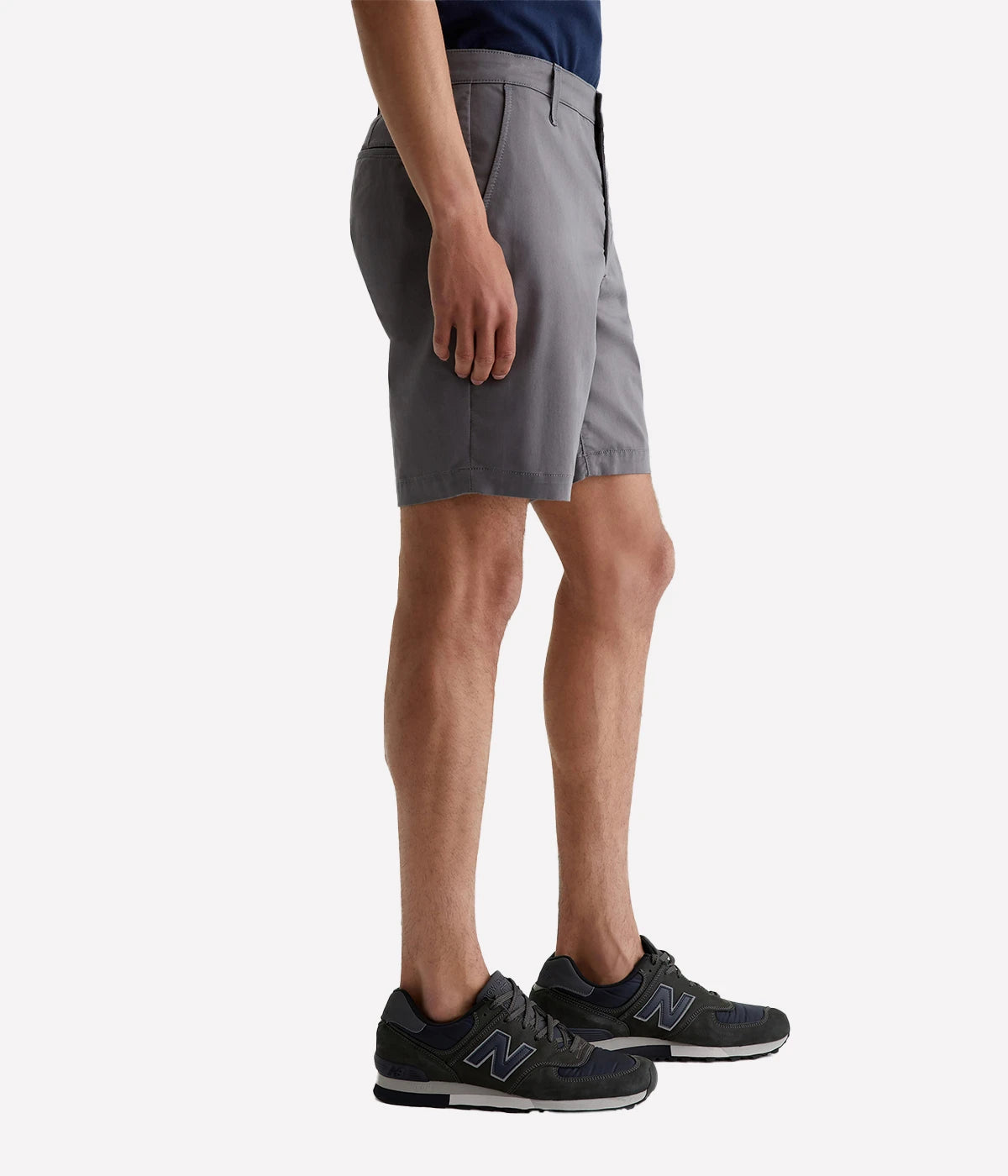 Side view of the AG Wanderer Shorts for men, highlighting the slim fit and subtle taper for a refined, modern look.