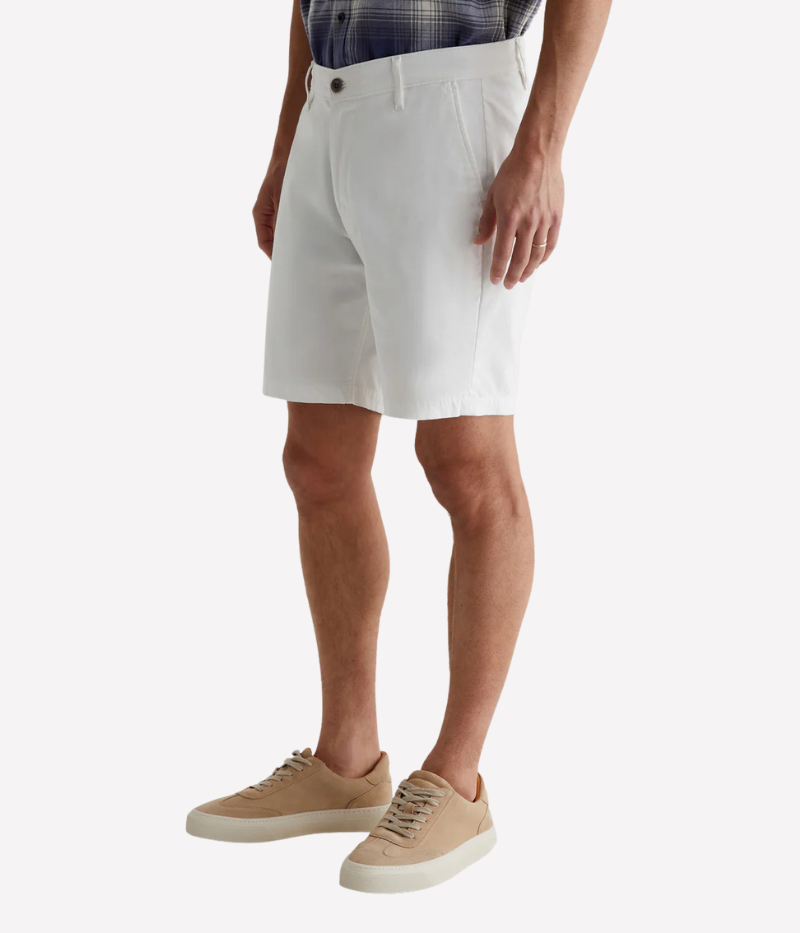 Front view of the AG Wanderer Shorts for men, showcasing a clean trouser-inspired design with a slim fit and slightly tapered legs.