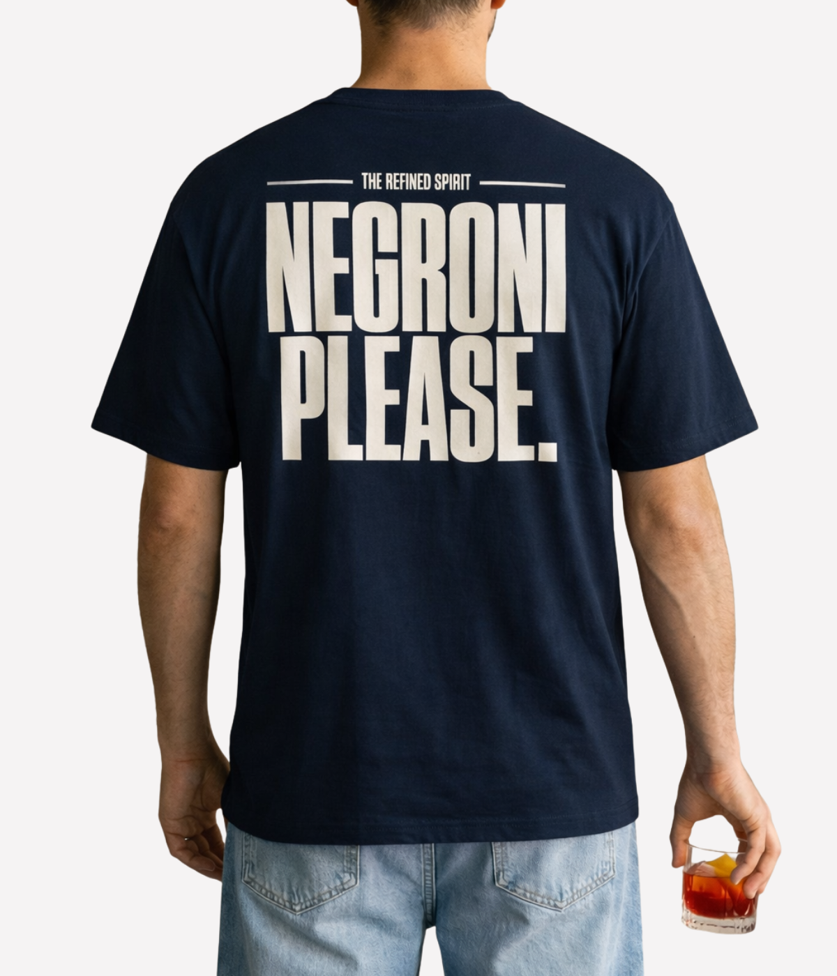 Negroni Please Tee in Navy