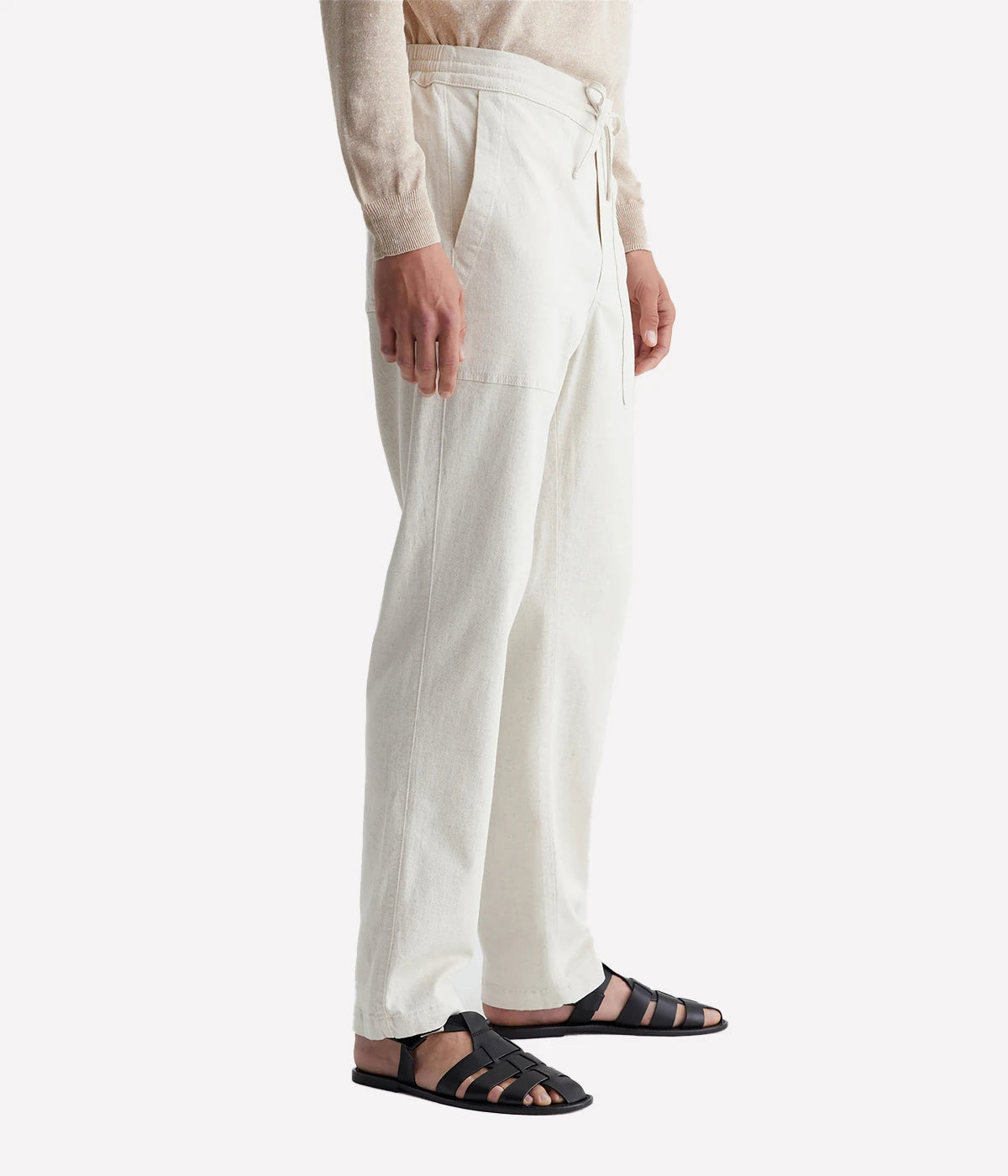 Wells Drawstring Pant in Natural