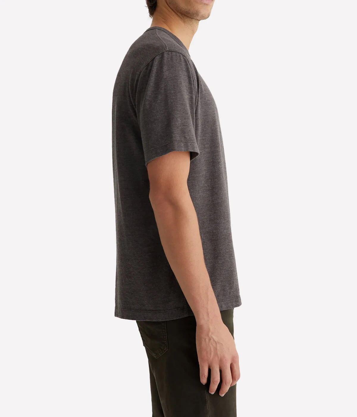 Wesley Crew Relaxed T-Shirt in Stone Brown