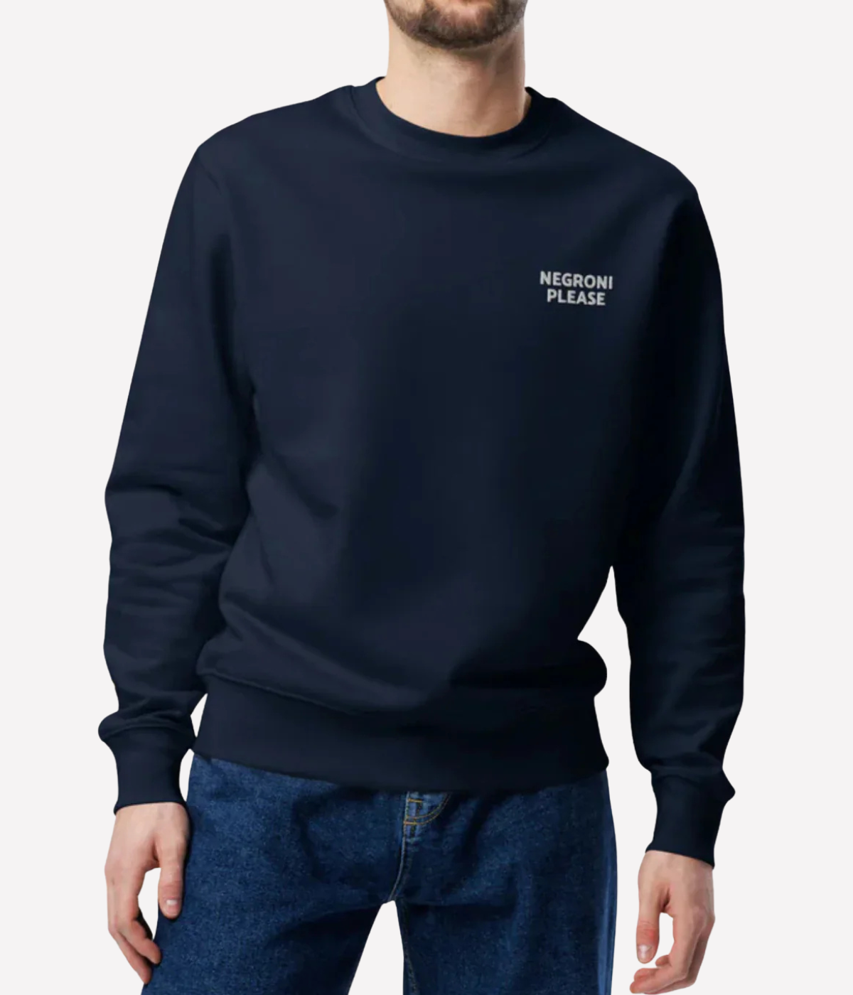 Negroni Please Embroidery Sweatshirt In Navy
