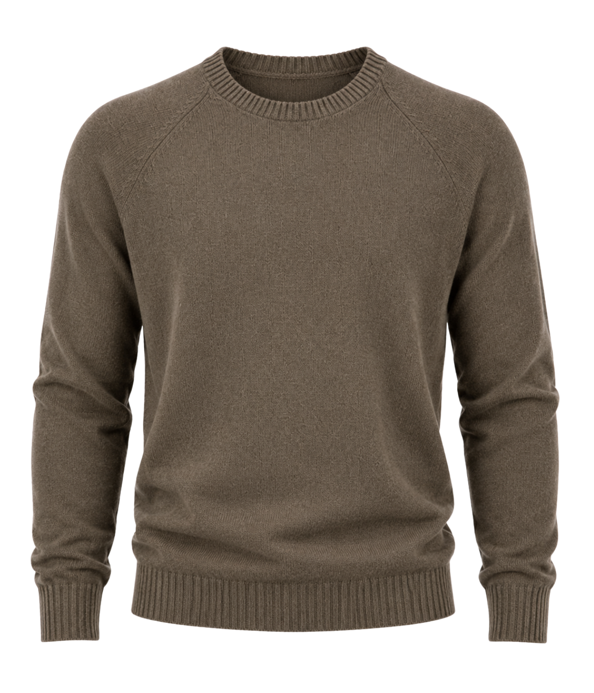 Crew Long Sleeve in Cashmere Cotton Choc