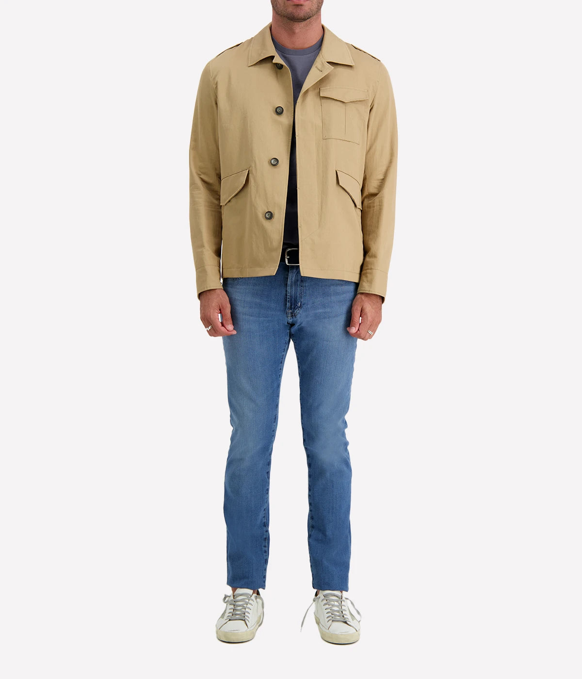 *FINAL SALE* Woven Jacket in Sand