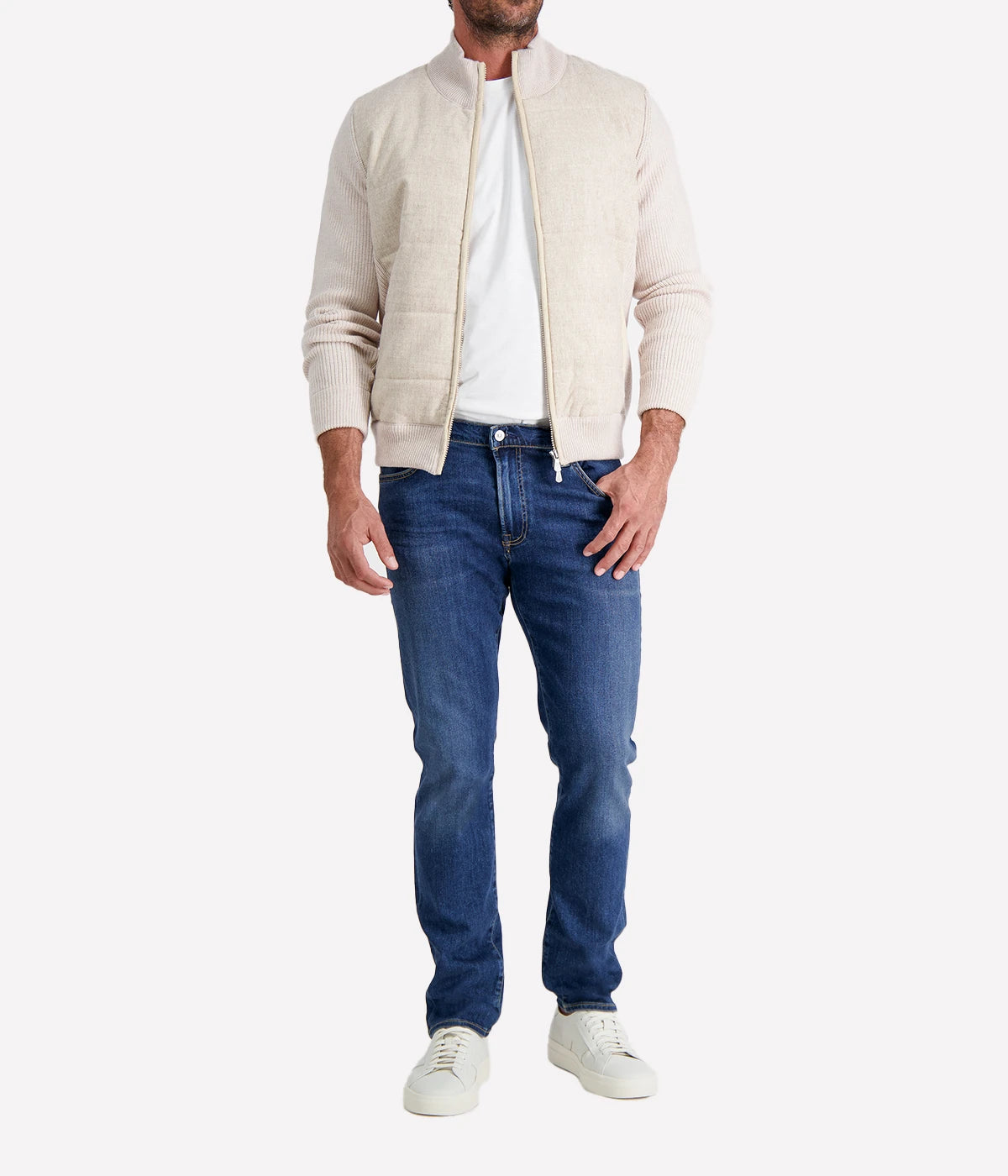 Zip Jacket in BEIGE
