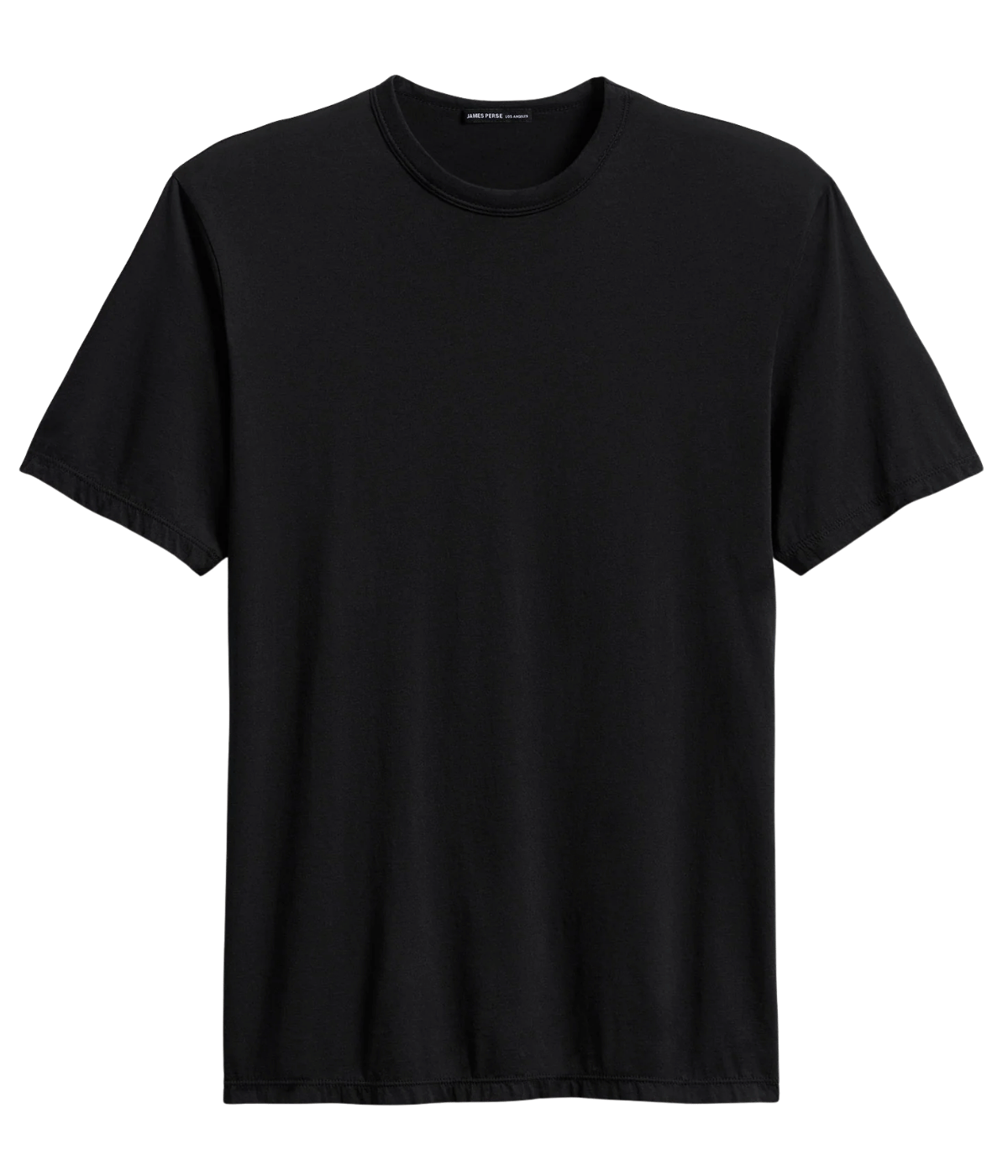 Luxe Lotus Jersey Crew Neck T-Shirt in Black