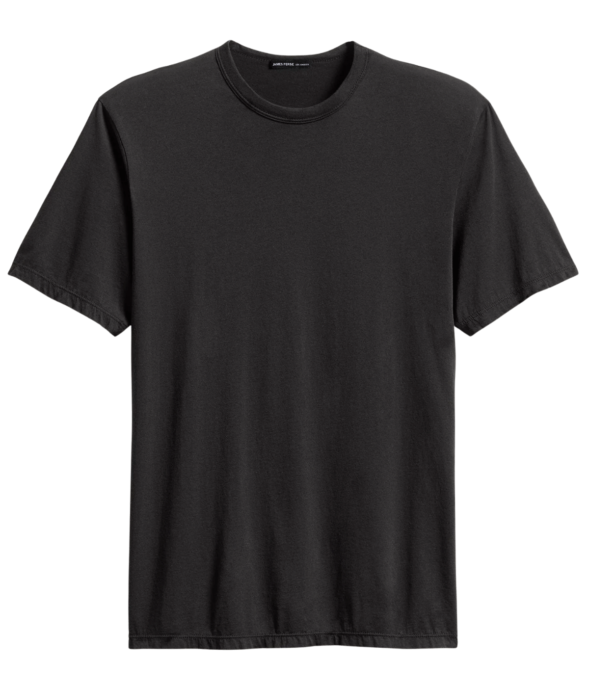 Luxe Lotus Jersey Crew Neck T-Shirt in Carbon
