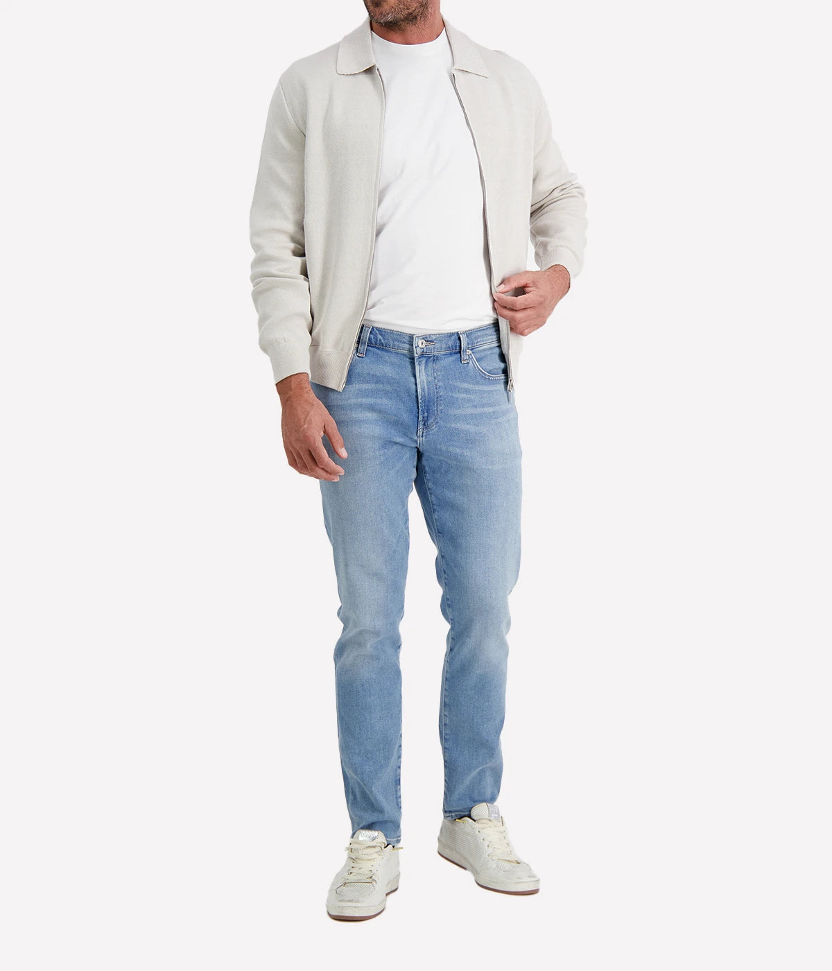 Man Double Knit Bomber in 910GR