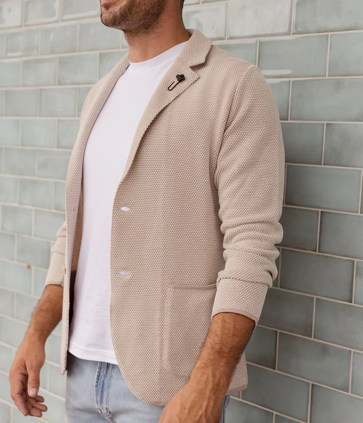 Man Knit Jacket in 210BC