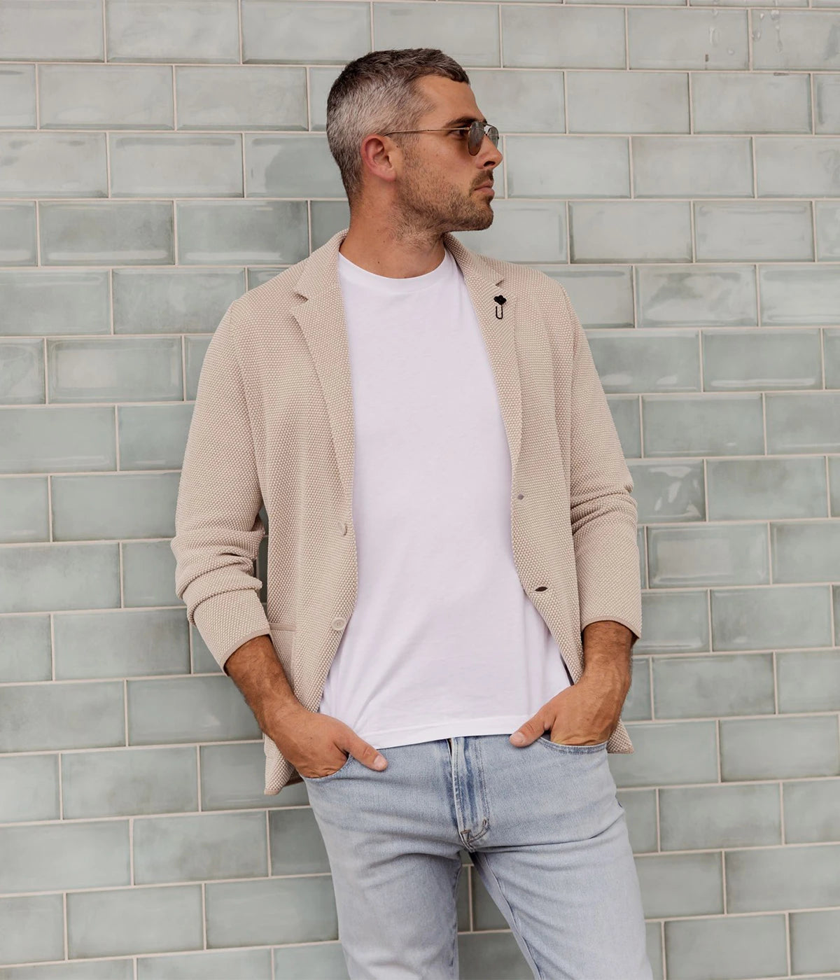 Man Knit Jacket in 210BC