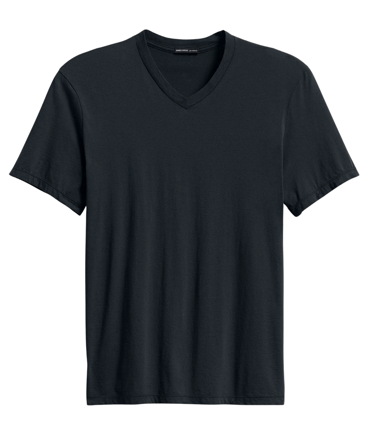 Luxe Lotus Jersey V Neck T-Shirt in French Navy
