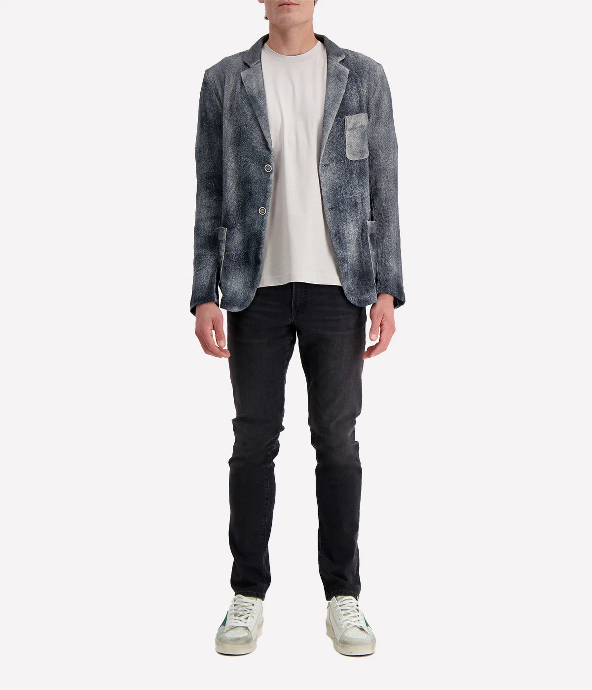 Hand Painted Linen Jacket in Husky