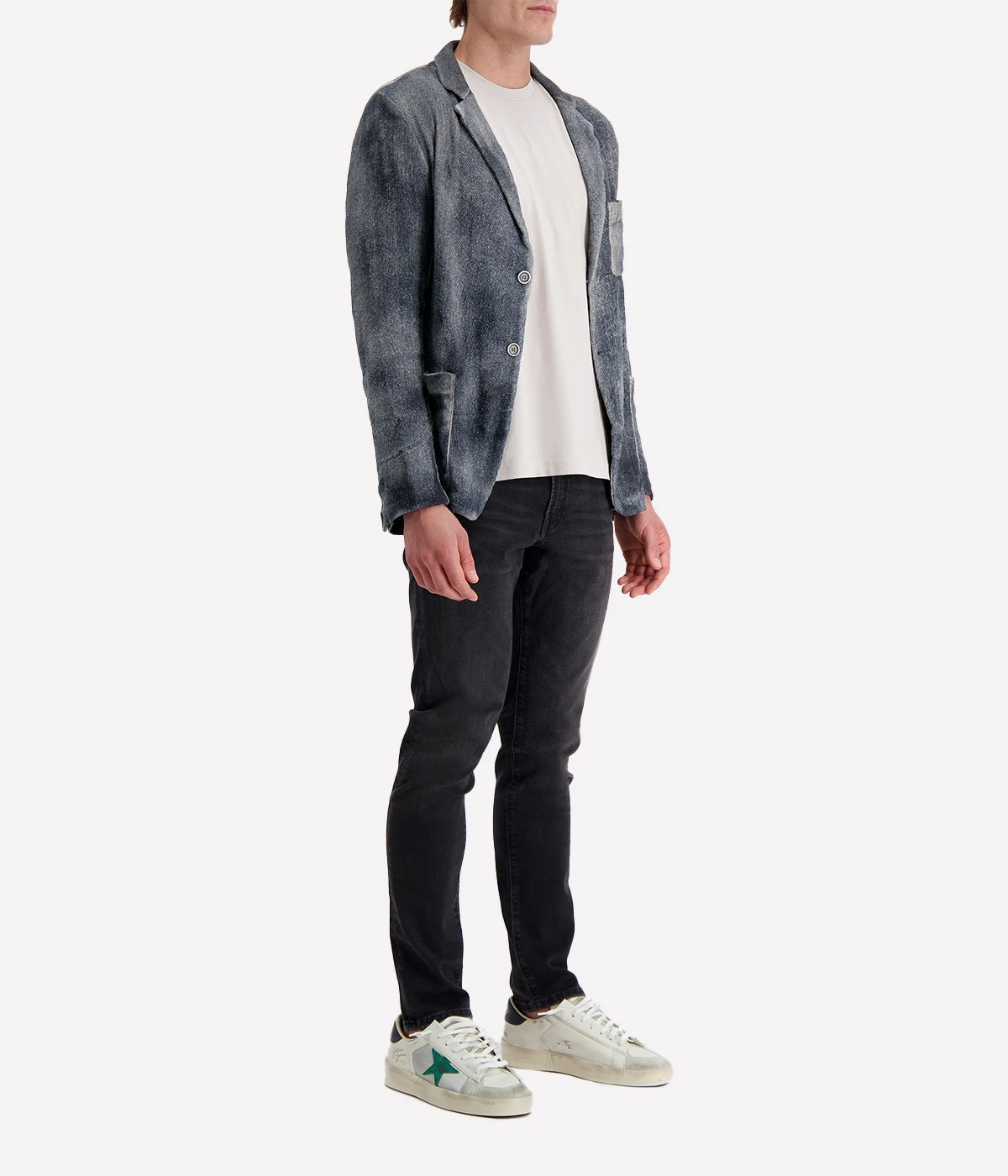 Hand Painted Linen Jacket in Husky