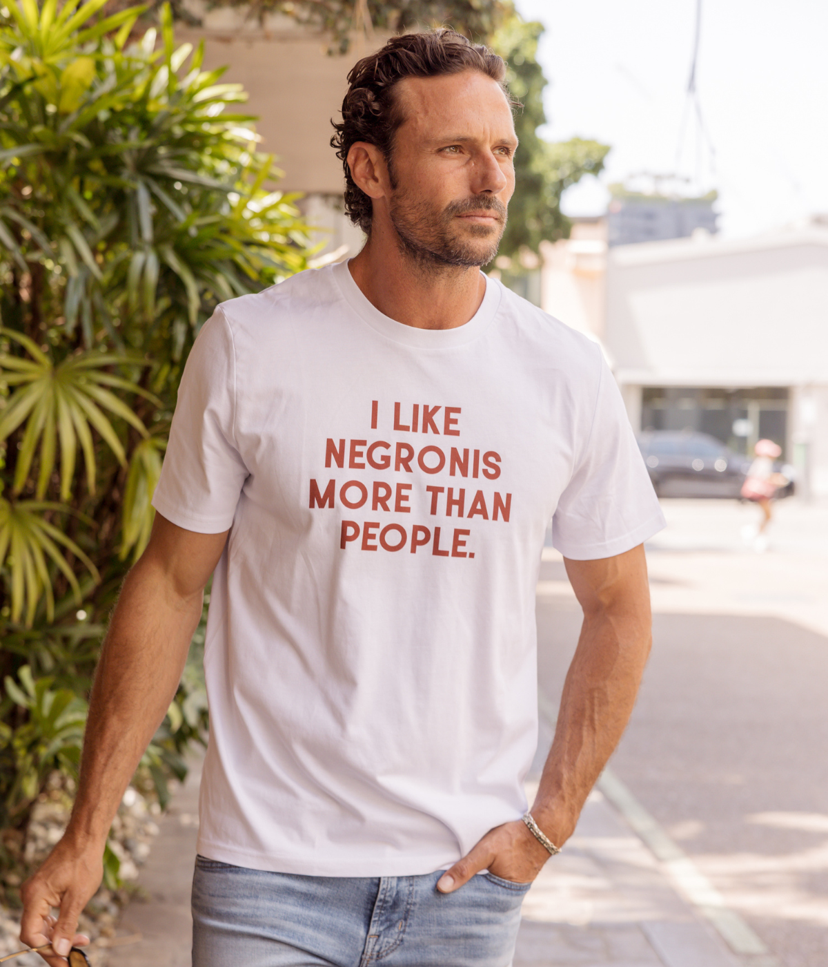 I Like Negronis More Than People Tee in White