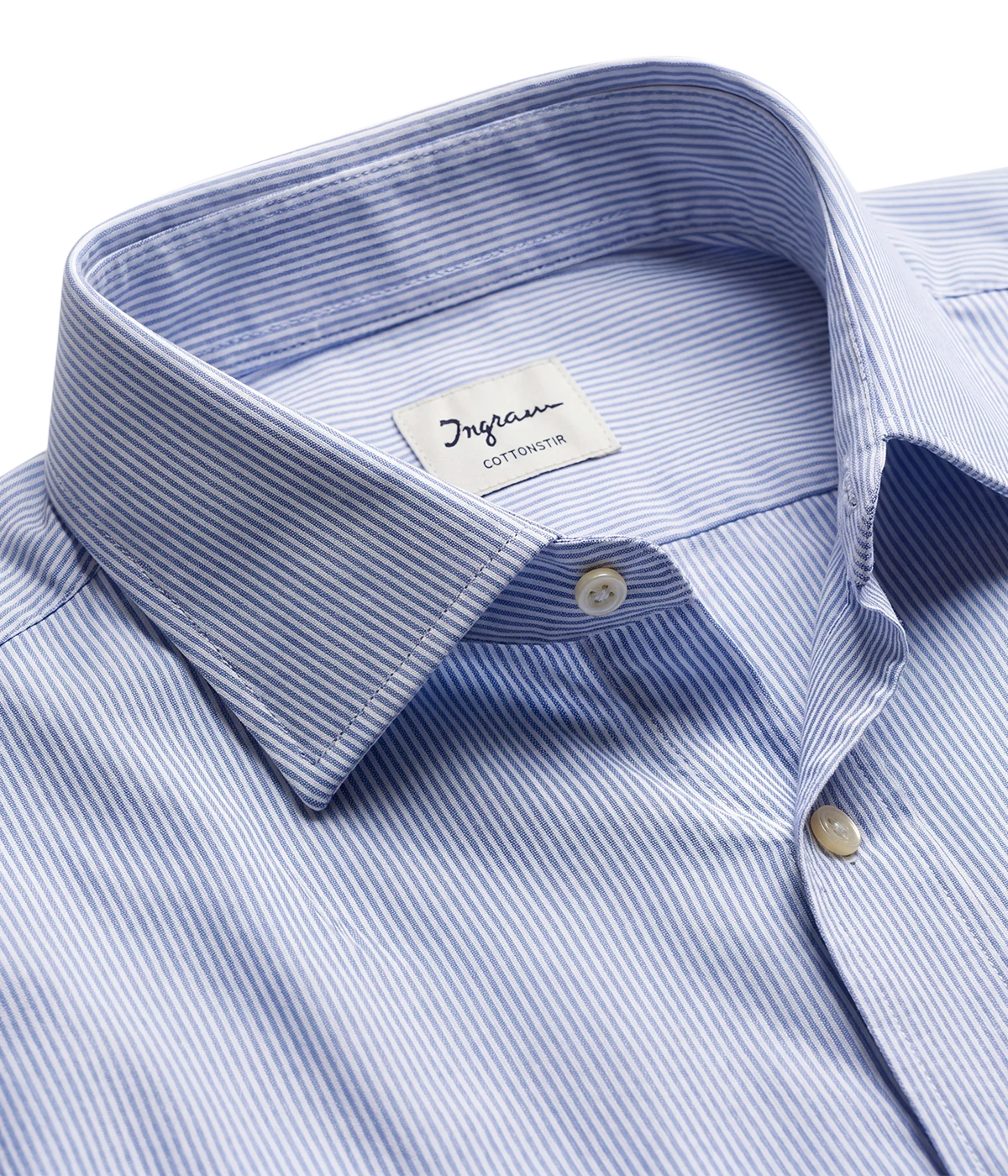 Slim Fit Shirt In Light Blue White Stripe