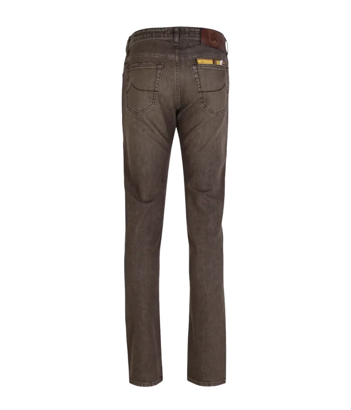Back product view of Jacob Cohën Bard Regular-Slim Jeans in Dark Brown