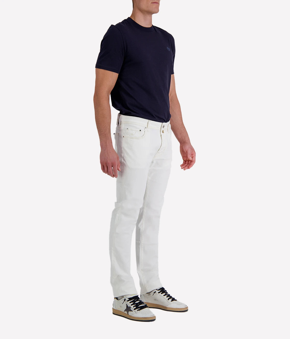 Bard 5 Pkt Slim Fit Bull in Optical White